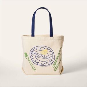 Fish Embroidered Canvas Tote Bag Natural- Kate Spade new york x Target